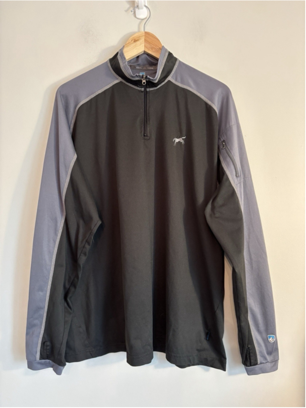 Kuhl Kore 1/4 Zip Shirt Mens XXL Grey Black Technikore Baselayer Wicking